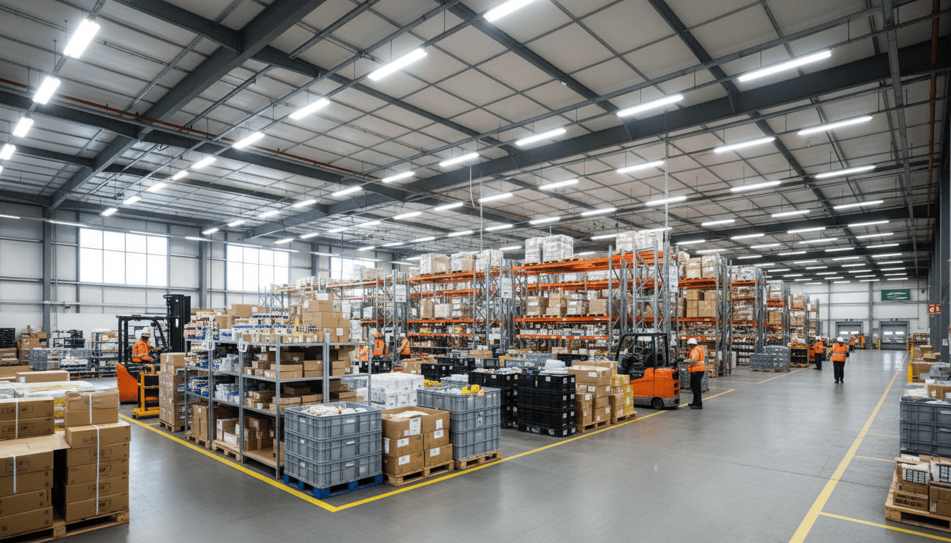 Energy-efficient commercial lighting installation
